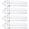 Ruilogod Lampadina PL-C G24-D 4000K bianco caldo bianco doppio u tube ac 220v 13w 4pcs