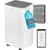 Turbionaire Deumidificatore e Purificatore Casa Muffa Turbionaire Senso 13 WiFi, 13L/Giorno, Filtro HEPA + Carboni Attivi, Silenzioso, Serbatoio da 2L, Asciugatura Vestiti, Condensa, Addato fino a 30m²