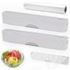 MIUUIPI 2 pezzi dispenser magnetico di pellicola trasparente con taglierino, dispenser di pellicole, dispenser di lamina di alluminio e contenuto fresco, taglierina per pellicola di alluminio e di carta da