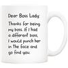5Aup Tazza da caffè divertente con boss Lady Office regalo di Natale da collega, caro capo signora, grazie... Go Find You tazze 311,8 g, idea regalo di compleanno per capi femminili