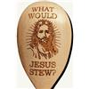 FastCraft Cucchiaio da forno in legno con scritta What Would Jesus Do Stew Jesus Do, regalo per la cucina