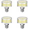 WULUN Confezione di 4 lampadine LED E14, 9 W, 88 x 2835 SMD, bianco freddo, 6000 K, 900 lumen, equivalenti a 9 lampadine alogene da 10 W, 360 gradi, 80 Ra, AC 220-240 V, non dimmerabili.