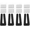PATIKIL Kit di Bilanciamento per Pale Ventilatore a Soffitto, 4 Set Include 4pz Clip Bilanciamento in Plastica e 8pz Metallo Autoadesivo 5G Pesi per Ventilatore a Soffitto, Bianco Nero