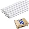 Sesamall SET 10 Tubo Neon Led 120 cm 18W Attacco T8 Luce Bianco FREDDO 6000-6500 K 1980 Lumen Equivalente 200 Watt Copertura Opaca