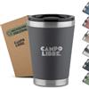 Campo Libre. Bono I - Tazza termica con coperchio richiudibile, da campeggio, 350 ml, perfetta come tazza da tè o da caffè