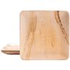 BOX And Tree 25 Piatti quadrati in foglia di palma (24x24 cm) - Alternativa ai piatti in plastica | Effetto legno naturale, stile bambù | Per buffet, matrimoni, compleanni e ricevimenti
