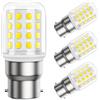 DiCUNO Lampadina LED B22 4W, Classe B, Equiv. 60W, 740lm, 5000K, 4 Pezzi | Bianco freddo, Non dimmerabile, Lampadina baionetta B22 LED mais basso consumo per plafoniere, lampade da terra e sospensione