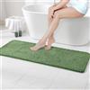 MIULEE Tappeto in Microfibra 4 CM Lungo 1 Pezzo Verde matcha 45x120 cm | Anti-scivolo Assorbimento dell'acqua Morbido Tappetino da Bagno per Porte d'ingresso Corridoio Doccia Soggiorno