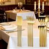 Generic Set di 16 posate in acciaio inox dorato, eleganti e lucide, per casa, cucina, ristorante, hotel, feste, matrimoni, colore: oro
