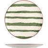 H&H Strip Set 6 Piatti Frutta, Ceramica, 20cm, Natale, Verde