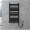 doporro Elemento Riscaldante per Radiatore da Bagno 600 W con Interruttore | Colore Nero, Acciaio al Carbonio, Potenza 600 W, Installazione Verticale, Protezione dal Surriscaldamento, Montaggio a Parete