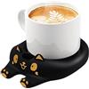 MYMULIKE Scalda Tazza, Scalda caffè per Ufficio, Scalda-Tazza da caffè, spegnimento automatico, Scalda-Candela Intelligente con 3 impostazioni di temperatura, Scalda-Bevande elettrico (Nero)