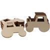 YYlingx 20 fette di legno per auto, a forma di trattore, ritagli in legno non finito, decorazioni in legno fai da te
