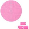 JYCY Tappetino antiscivolo in silicone per giradischi - Grande teglia da forno 30 cm - resistente al calore con cartello di misurazione (rosa)
