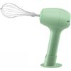 Whychstore Frusta elettrica ricaricabile portatile, frusta elettrica con supporto verticale, frusta compatta per uova e panna per cottura (verde chiaro)