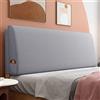 ZZYY Cuscino Per Testiera in Lino Tinta Unita Cuscino Da Comodino Cuscino Imbottito Per Lettura Cuscino Lombare Per Letto Rivestimento Sfoderabile E Lavabile,Grigio,47.2/120cm(Twin)