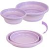 S.I.C SIC Bacinella multiuso pieghevole; Portatile, in gomma termoplastica. Forma Tonda，salvaspazio, leggera.Utile sia per la casa, in cucina; che all'esterno per campeggi e gite.(Set da 2)