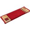 Generic Tappetini Autoadesivi per Scale 15 Pezzi 65x21x4 cm Rossi | 100% Poliammide, Lavabili, Fonoassorbenti, Con Nastro Biadesivo, Protezione Antigraffio