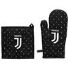 JUVENTUS 1 Set Guanto + 1 Presina da Forno, Nero, Cotone 50%, Poliester 50%, Set di 2 Presine da Forno