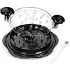 QSTZON Tritacarne manuale, trita pollo, 25,5 cm sfilaccia pollo | Utensile per sminuzzare il pollos, utensile per sminuzzare petto a vista, tritacarne di pollos antiscivolo, con 1 spazzole