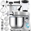 KESSER® Robot da cucina universale 3 in 1 K-KM 3000 con tritacarne Impastatrice multifunzionale Miscelatore da 5,5 l con 3 strumenti di miscelazione, Spremiagrumi, d'argento