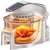 Generic Friggitrice ad aria da 10 litri, forno alogeno con ciotola in vetro rimovibile, multicooker con controlli di tempo e temperatura per arrostire, friggere, tostare o rendere croccante