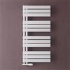 doporro Scaldasalviette Termoarredo da Bagno 104x50 cm per Parete | Colore Bianco, Acciaio al Carbonio, Montaggio a Parete, Riscaldamento ad Acqua Calda, Funzione Portasciugamani