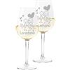 Colorfamily Coppia Calici Personalizzati SanValentino Set da 2 calici Vino SanValentino con Nome Omini Innamorati Matrimonio Fidanzamento - Bicchiere in Vetro 500 ml