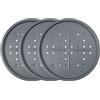 Kitcheneur Confezione da 3 teglie da forno grandi perforate da 33,5 cm, per pizza con fori, teglia antiaderente per pizza, facili da pulire e lavabili in lavastoviglie