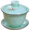 AUSUAYA GAI Wan - Set di tazze da tè in ceramica con coperchio, per cerimonia di tè tradizionale cinese Gongfu, tè Oolong/Puerh G-W-1 (pesce)