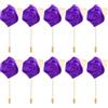 PATIKIL 10pz Bottoniere di Rose Bottoniere Sposo Matrimonio Viola Scuro | Tasca Fiore Realizzato a Mano Spilla Revers Boutonniere, per Uomini Matrimonio Cerimonia Festa Ballo