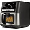 G3 Ferrari G10207 Friggisano 6.5L Friggitrice ad Aria 6,5 Litri, 1700 W, Display digitale, 8 programmi, Vassoio rialzabile, Funzione Grill, Ricettario incluso, Nero