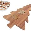 Generico Tagliere - 38x24x1,3 cmTagliere natalizio | Taglieri in legno | Taglieri per salumi in legno | Vassoio da portata per ritagli di albero di Natale da cucina con manico | Decorazione natalizia per Desse