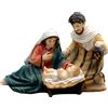 Folpus Statuine Presepe Sacra Famiglia Statue in Resina Indoor - Decorazioni per Scene - Mas Eve Holiday Decor, 12.5x7x10cm C