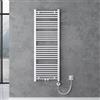 doporro Elemento Riscaldante per Radiatore da Bagno 800 W con Interruttore | Colore Bianco, Acciaio al Carbonio, Potenza 800 W, Interruttore di Funzionamento, Installazione Verticale, Montaggio a Parete