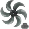 Ableholy Lame di ricambio per ventola da 40 cm, 6 foglie, in plastica, per ventilatori da pavimento, scrivania, flusso d'aria stabile, colore grigio, 400 mm
