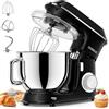 DOBBOR 9.5Litri Impastatrice planetaria, DOBBOR 1500W Robot da Cucina con ciotola di acciaio inossidabile, 6 velocità con Gancio per Impastare, Frusta, Sbattitore, Ciotola e Coperchio.(Nero)