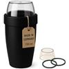 Thiru Bicchieri per cereali 2 in 1 - 700 ml - 2 scomparti a prova di perdite (500 ml + 200 ml) - adatti al microonde e al congelatore - senza BPA, resistente alle temperature da 20 °C a 90 °C