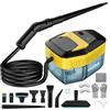 Granarbol Pulitore a vapore professionale da 2500 W, riscaldamento a 15 secondi, con set di pulizia da 18 pezzi e asta di prolunga, per pavimenti, mobili, auto, bagno, finestre, tappeti, piastrelle (5, nero)