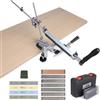 EXLECO 14x Affilacoltelli Professionale con Scatole & 4 Pietre per Affilare & 6 Diamantate, Affila Coltellidi Rotazione di 360°, Knife Sharpener ad Angolo Fisso, Acciaino con Disegno a Morsetto Rapido