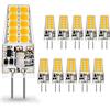 AEPOYU Lampadine LED G4 4W, Ricambio Per Lampade Alogene 40W, No Sfarfallio, Non Dimmerabile, 4000K Bianco Naturale, 360 Lumen, AC/DC 12V, Mini Lampadine(12.5mm * 37.5mm), Confezione Da 10