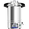 hzexun 220V12-24L Sterilizzatore a vapore portatile ad alta pressione con display digitale Doppia scala 304 in acciaio inossidabile per uso alimentare ad alta temperatura (Digital version,24L)