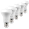 SINCELIGHT Lampadine LED 8W con attacco E27, riflettore R63 con diffusore lattiginoso, faretto Sofer, Bianco Neutro 4000K, colore ricco RA≈85, 5 Pezzi
