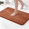 MIULEE Tappeto in Microfibra 4 CM Lungo 1 Pezzo Rosso mattone 40x60 cm | Anti-scivolo Assorbimento dell'acqua Morbido Tappetino da Bagno per Porte d'ingresso Corridoio Doccia Soggiorno