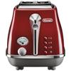 De'Longhi CTOC2103.R Tostapane Icona Capitals New York, 6 impostazioni di tostatura, scalda brioches con apposita griglia