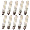 Chrasy 10Pezzi Retro E27 Lampadina LED Vintage E27 Lampadina T10 Filamento Lampada 2W Lampadina LED Bianco Caldo Illuminazione LED 2500-3000k Luce LED 230LM AC220V - Non Dimmerabile