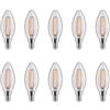 Botlighting Shot Bot lighting set 10pz Lampadine led vetro tortiglione trasparente 4,5w E14 470lm 4000k luce naturale