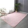 GGBOND Tappeto luminoso che si illumina al buio con luna rosa, pelo corto a sandwich in spugna, morbido e confortevole, 140 x 200 cm