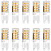 Aiwerttes Set di 10 Lampadine LED G9 da 5W, Senza Sfarfallio, 44 LED SMD 2835, 450lm, Non Dimmerabili, Equivalenti a una Lampadina Alogena da 50W, con Angolo di fascio ampio 360°, 3000K, Luce Bianca Calda
