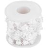 Fydun 10 m/Rotolo Perline di Filo di Perle Artificiali Corda di Ghirlanda Corda di Perline di plastica Perline Catena Fai da Te Festa di Nozze Decorazione Natalizia(Bianca)